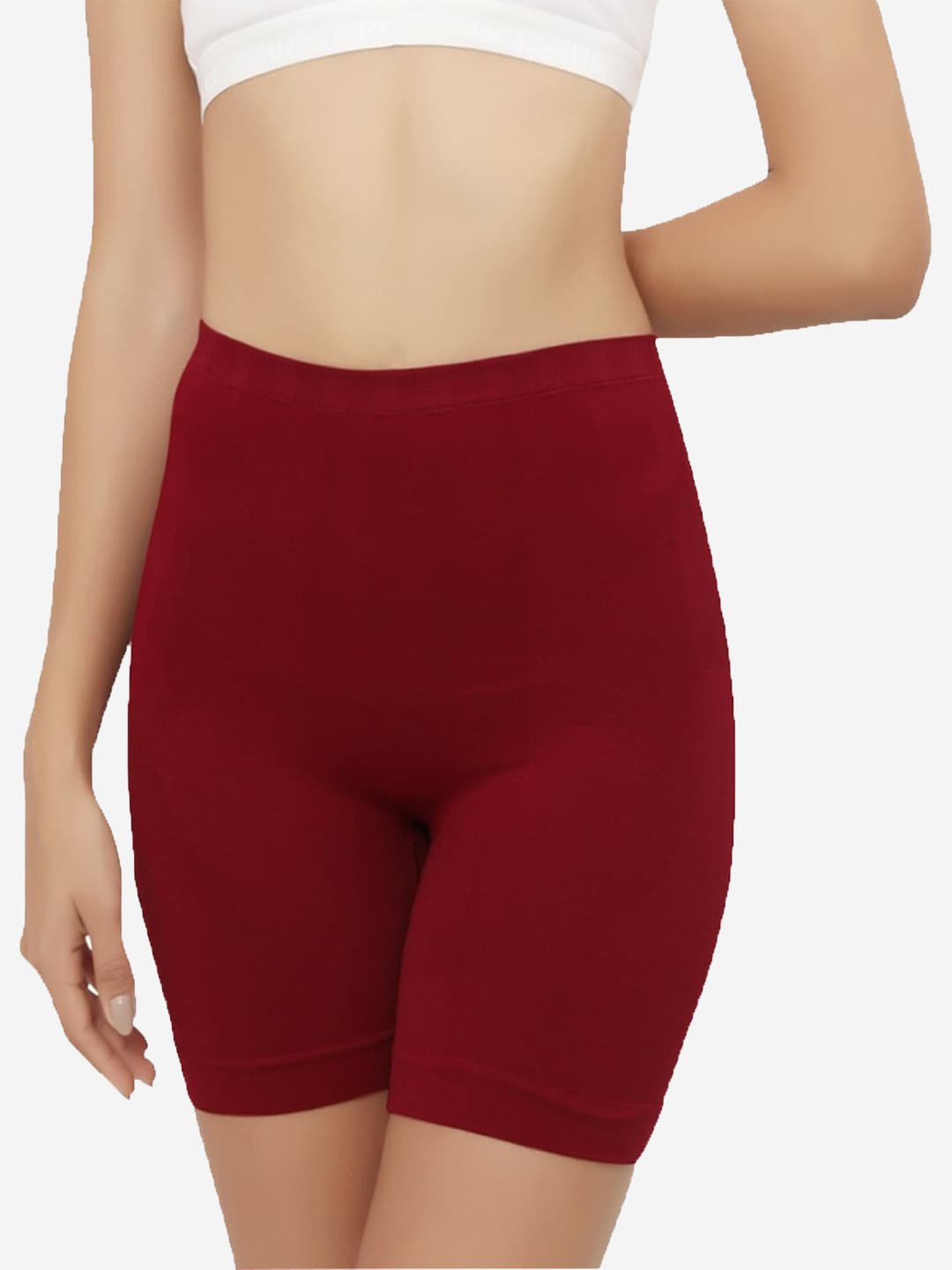 

In Care Mid-Rise Boy Short Briefs, Maroon
