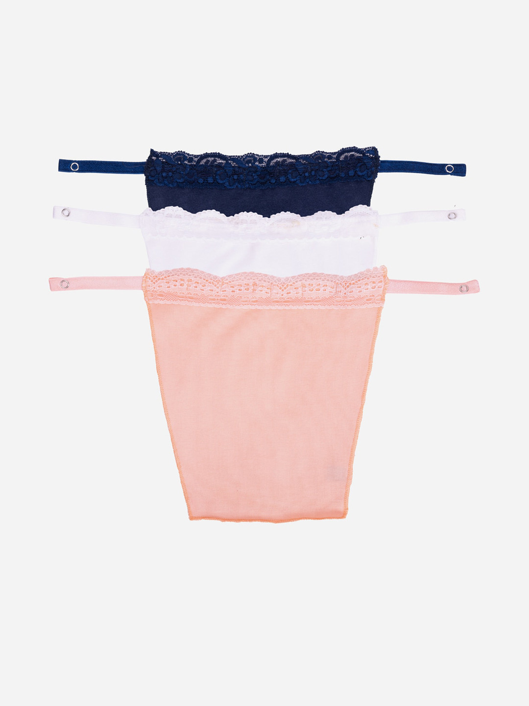 

Finesse Miracle Cami Pack Of 3 Mock Camisoles Cleavage Cover, Navy blue