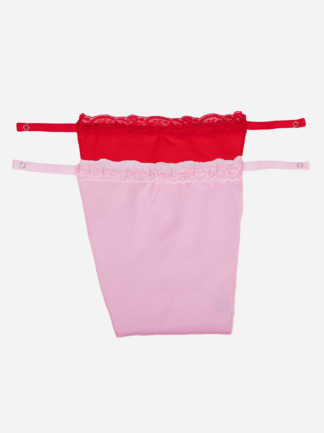 

Finesse Miracle Cami Pack Of 2 Mock Camisoles Cleavage Cover, Red