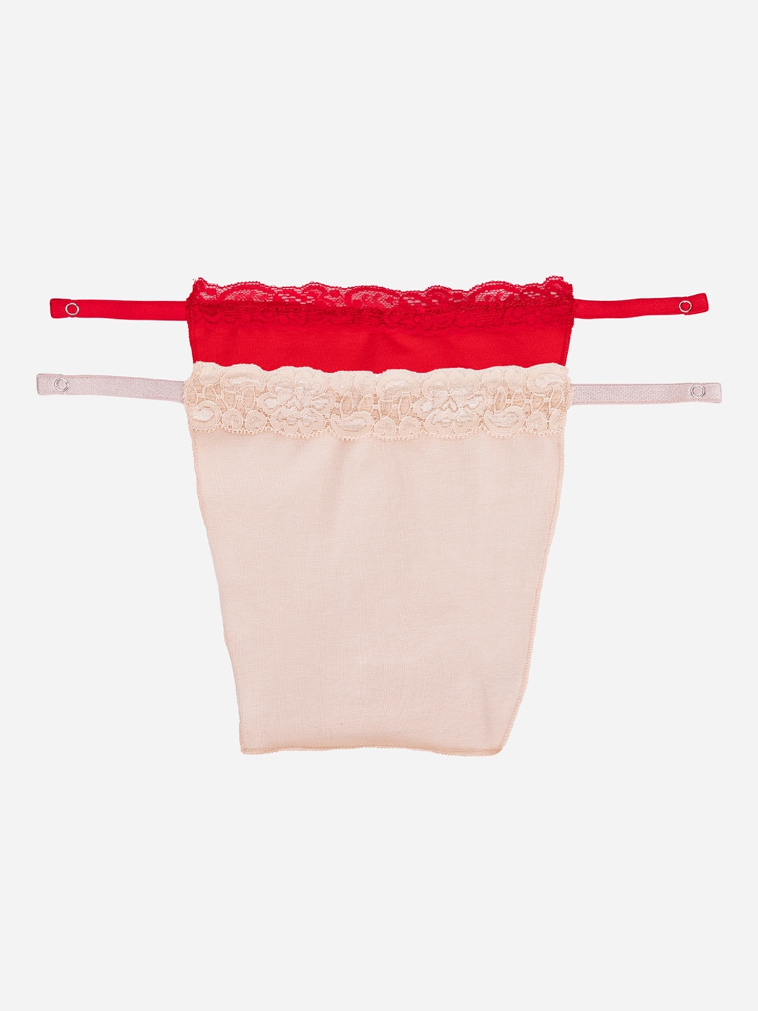 

Finesse Miracle Cami Pack Of 2 Mock Camisoles Cleavage Cover, Red