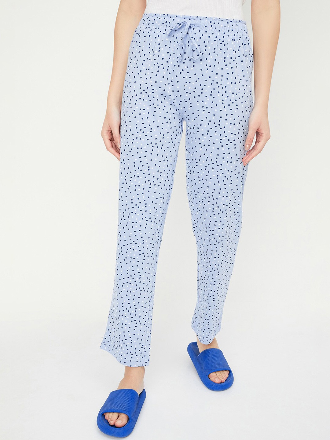 

max Printed Pure Cotton Lounge Pants, Blue