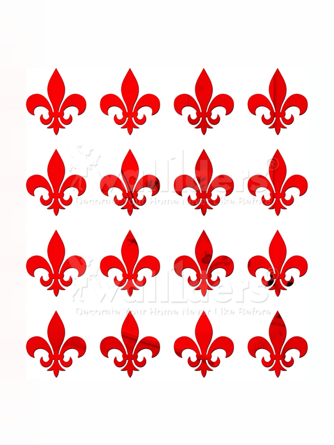 

Wall1ders Red 16 Pieces Acrylic Wall Stickers