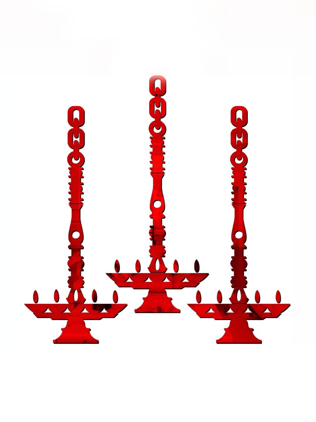 

Wall1ders Red 3D Acrylic Mirror Wall Stickers