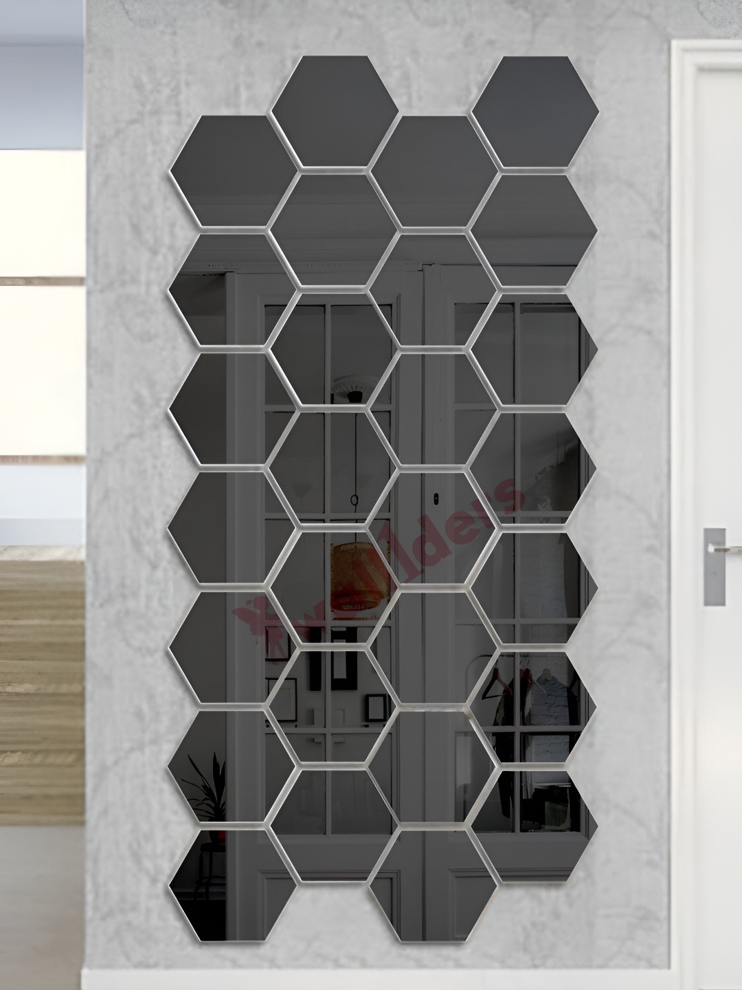 

Wall1ders Black 28 Pieces Acrylic Wall Stickers