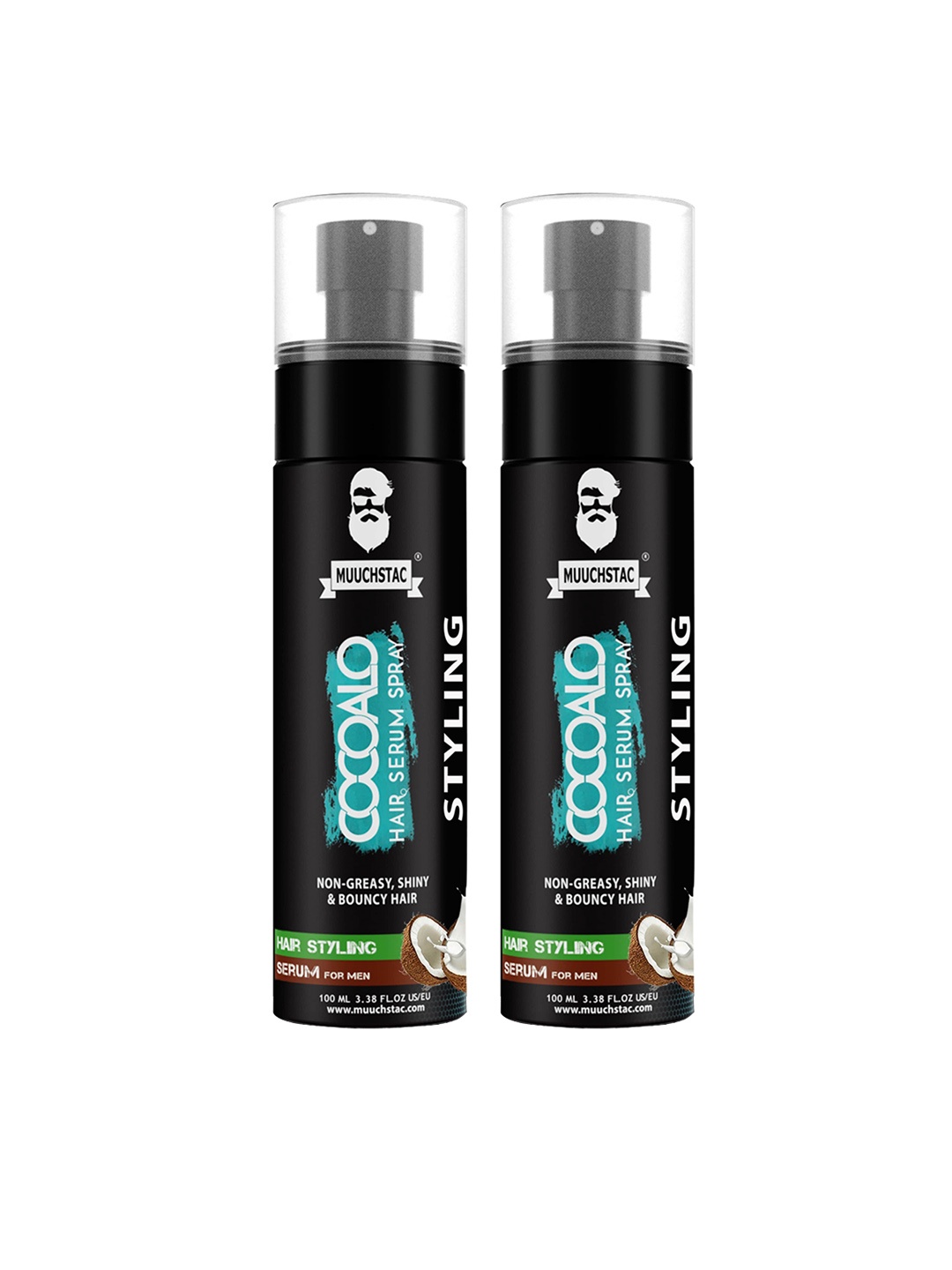 

MUUCHSTAC Cocoalo 2-Pcs Hair Serum Spray With Coconut - 100ml Each, Transparent