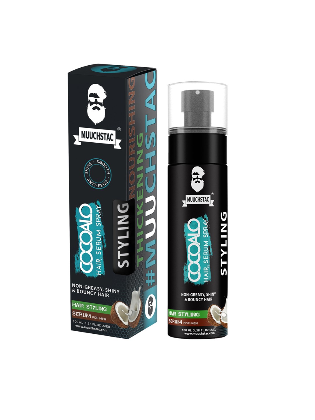 

MUUCHSTAC Cocoalo Hair Serum Spray For Hair Styling - 100ml, Black