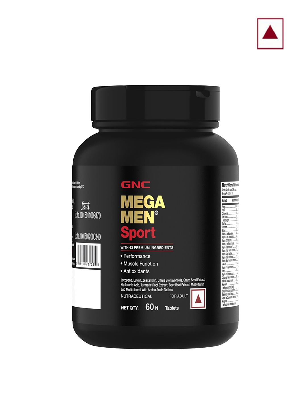 

GNC Mega Men Sport Antioxidant Rich Tablets - 60 Tablets, Black