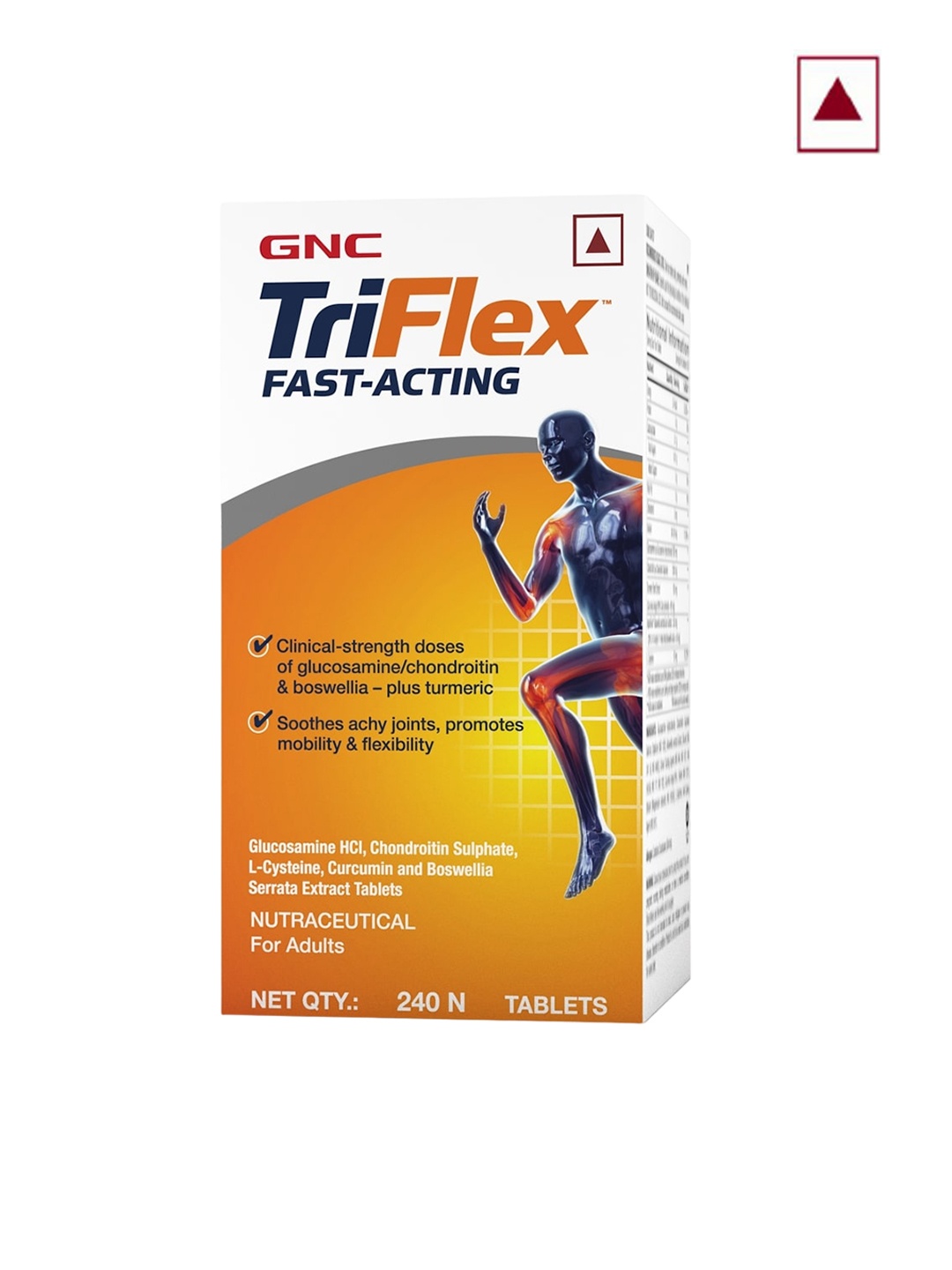 

GNC TriFlex Fast-Acting Tablets with Turmeric Root Extract - 240 Tablets, White