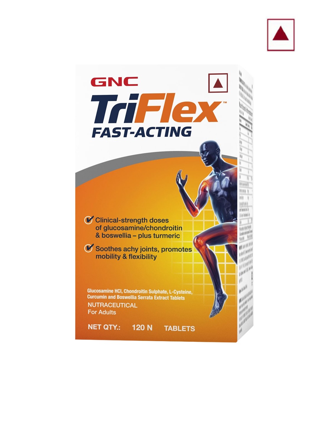 

GNC TriFlex Fast-Acting Tablets with Turmeric Root Extract - 120 Tablets, White