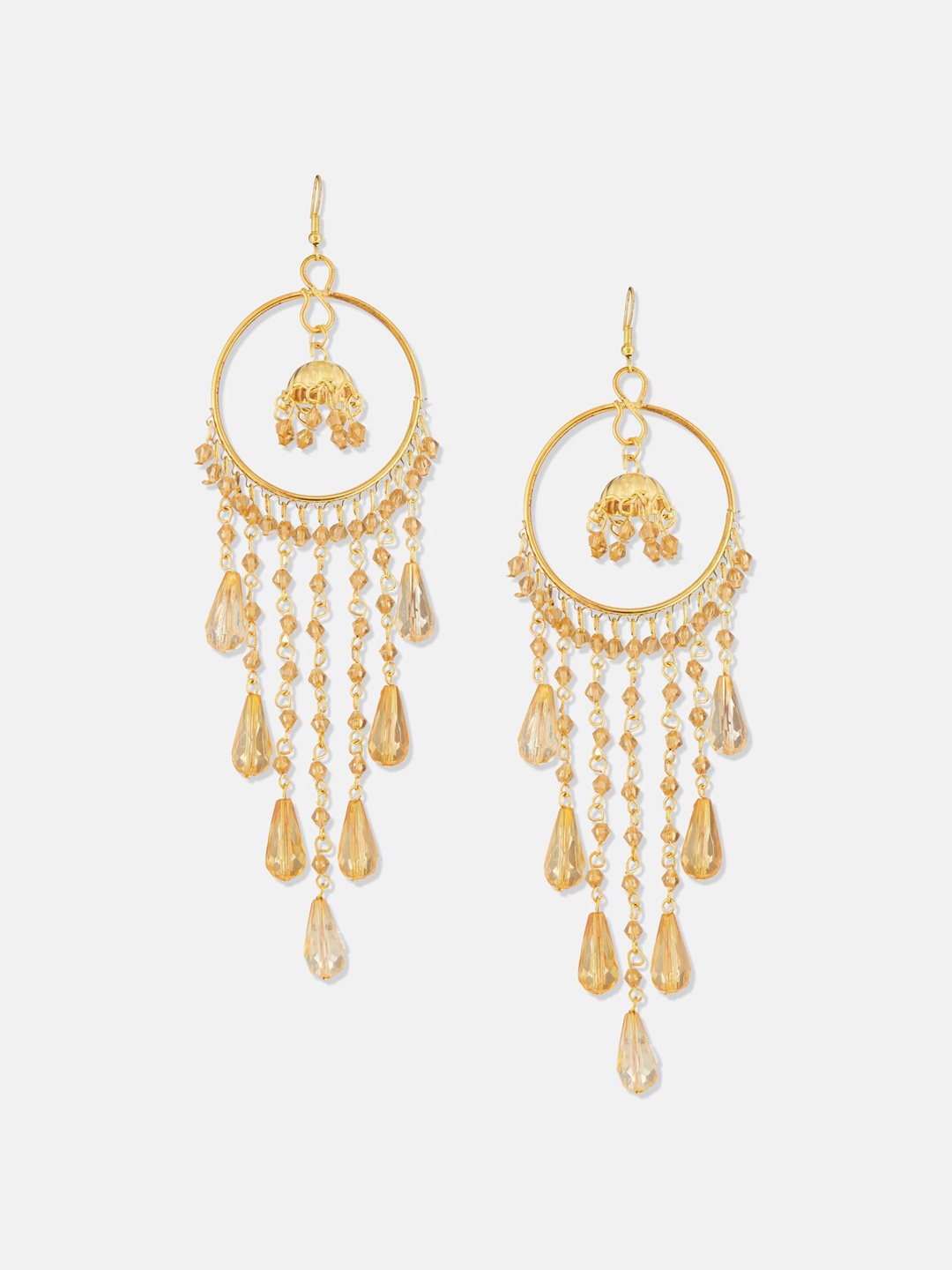 

ATIBELLE Brass Gold-Plated Chandelier Drop Earrings