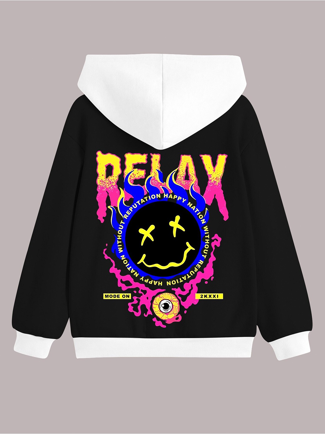 

BAESD Boys Graphic Printed Hooded Fleece Pullover Sweatshirt, Black