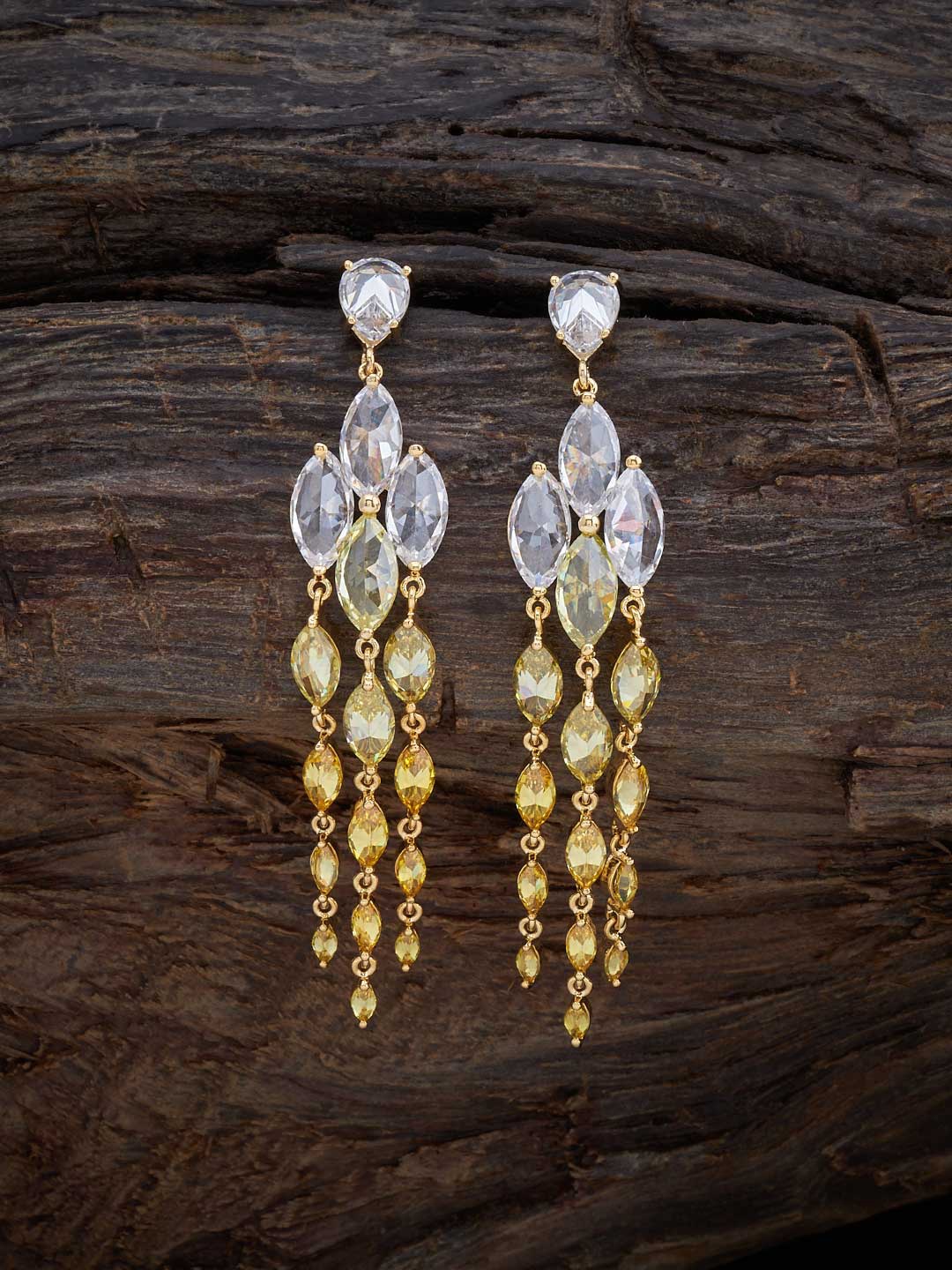 

Kushal's Fashion Jewellery Gold-Plated Geometric Drop Earrings, Yellow