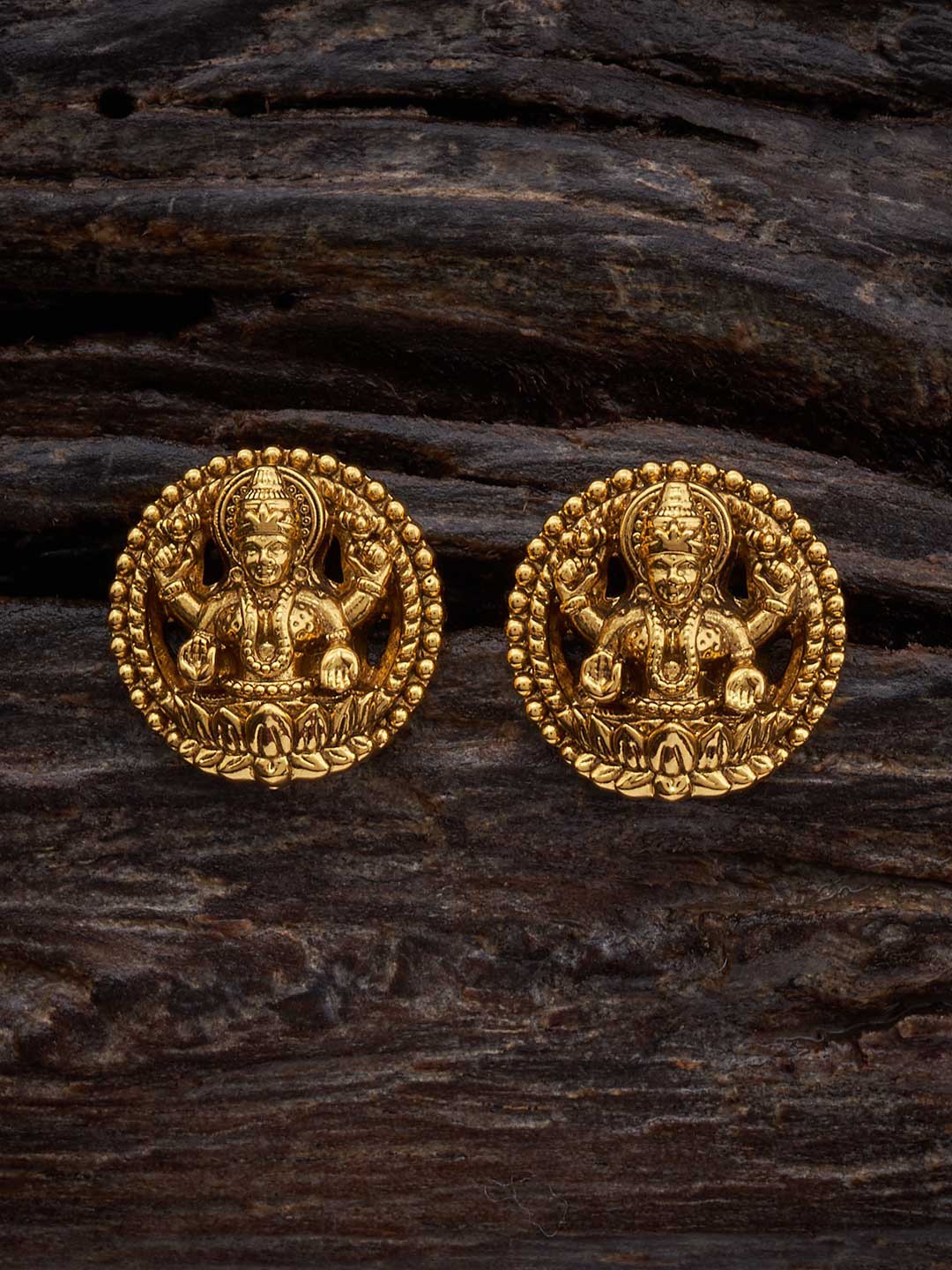 

Kushal's Fashion Jewellery Gold-Plated 92.5 Pure Silver Classic Studs Earrings