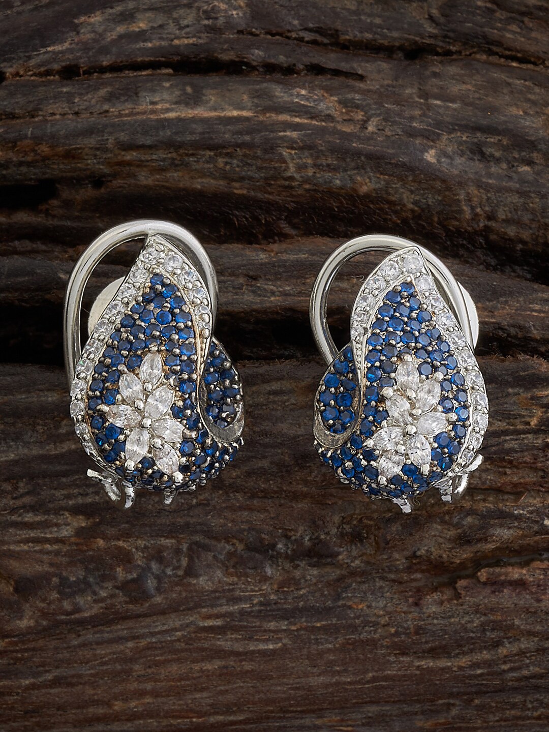 

Kushal's Fashion Jewellery Circular Studs Earrings, Blue