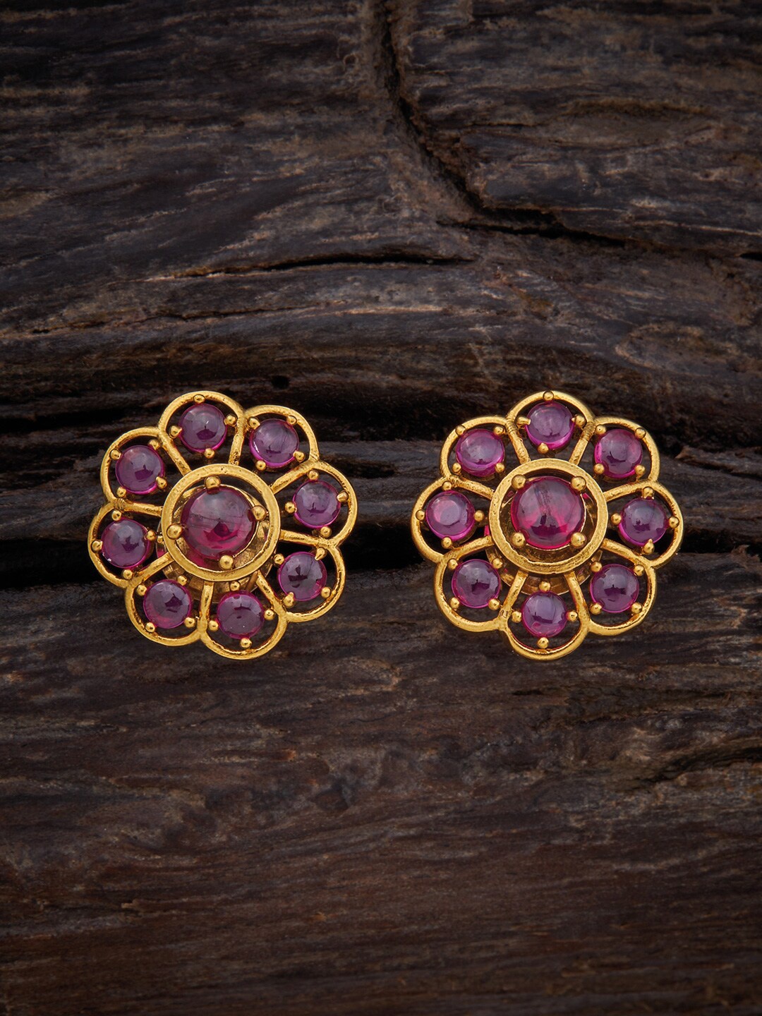 

Kushal's Fashion Jewellery Gold-Plated Circular Studs