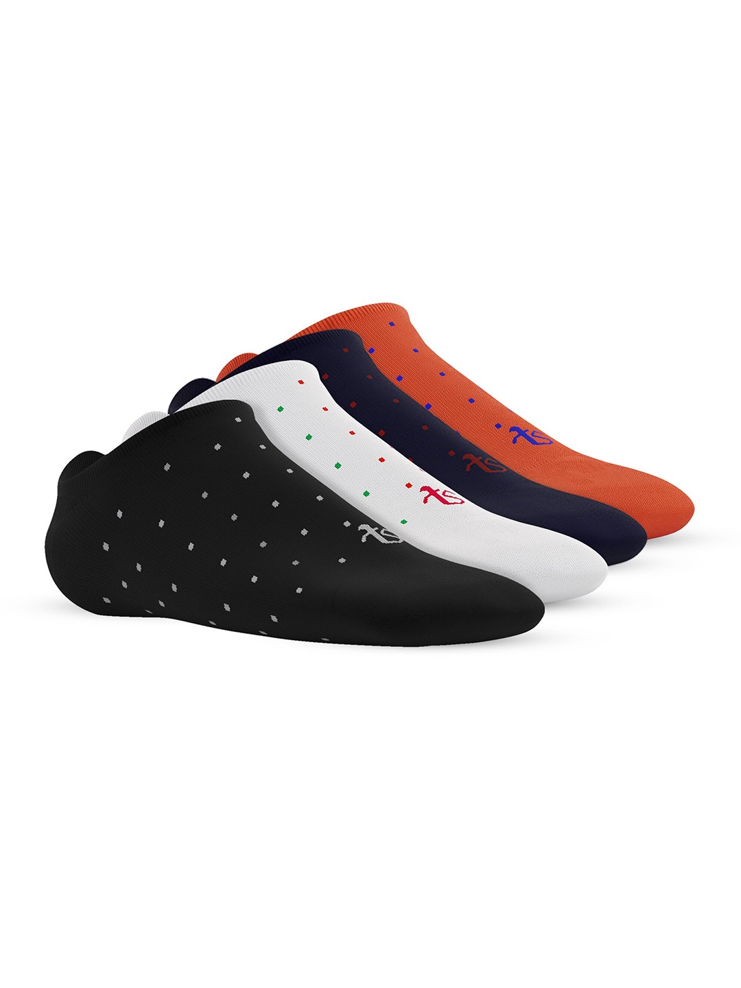 

TalkingSox Pack Of 4 Printed Shoe-Liner Bamboo Socks, White