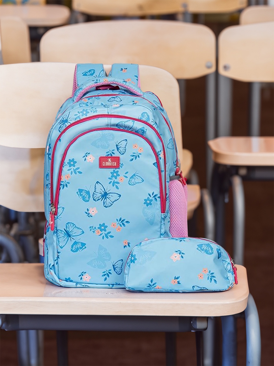 

THE CLOWNFISH Scholastic Unisex Kids Backpack, Blue