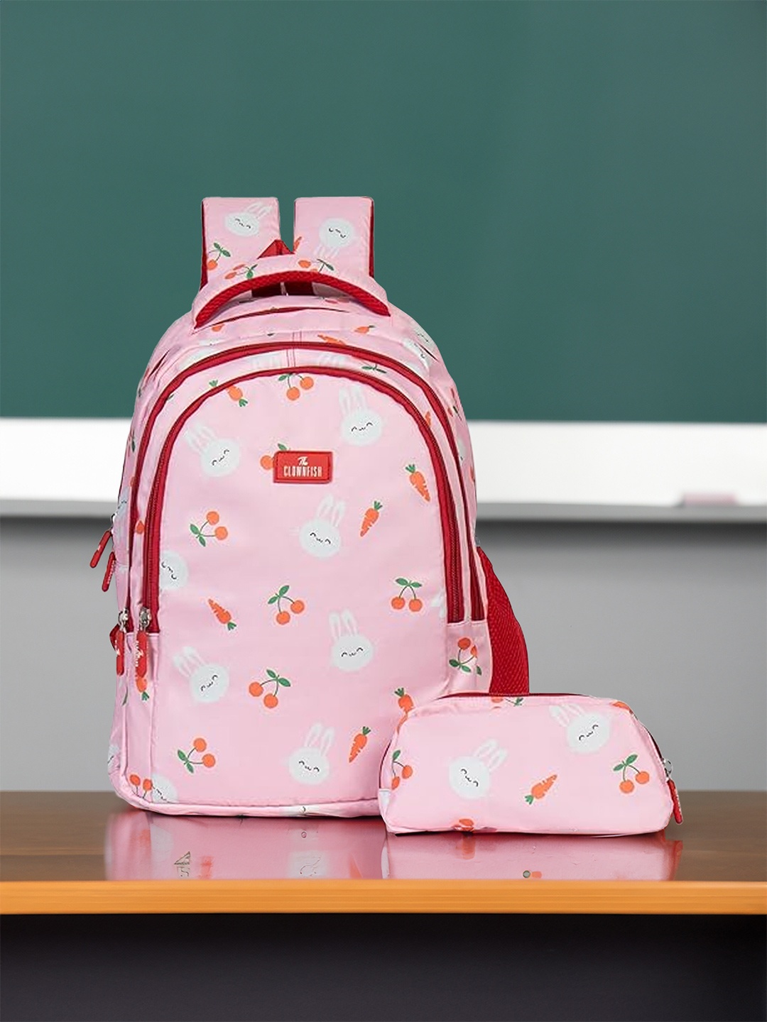 

THE CLOWNFISH Scholastic Unisex Kids Backpack, Pink
