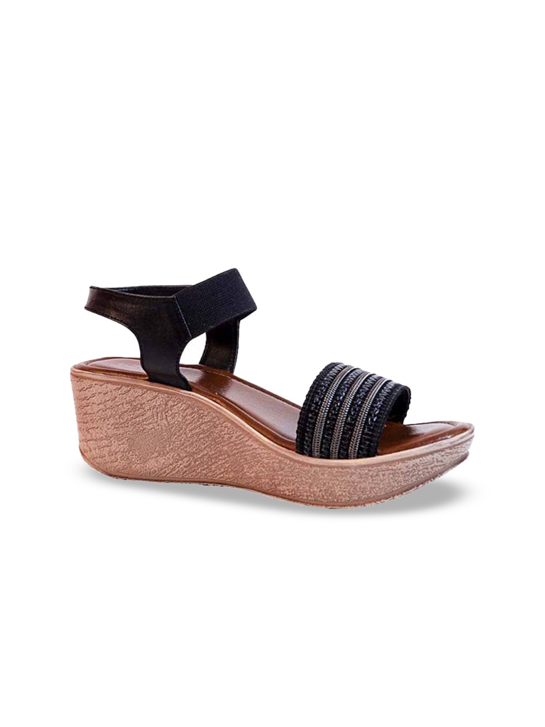 

Ozuri Open Toe Wedge Heels, Black