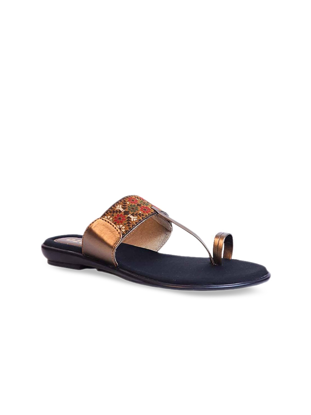 

Ozuri Embroidered One Toe Flats, Copper
