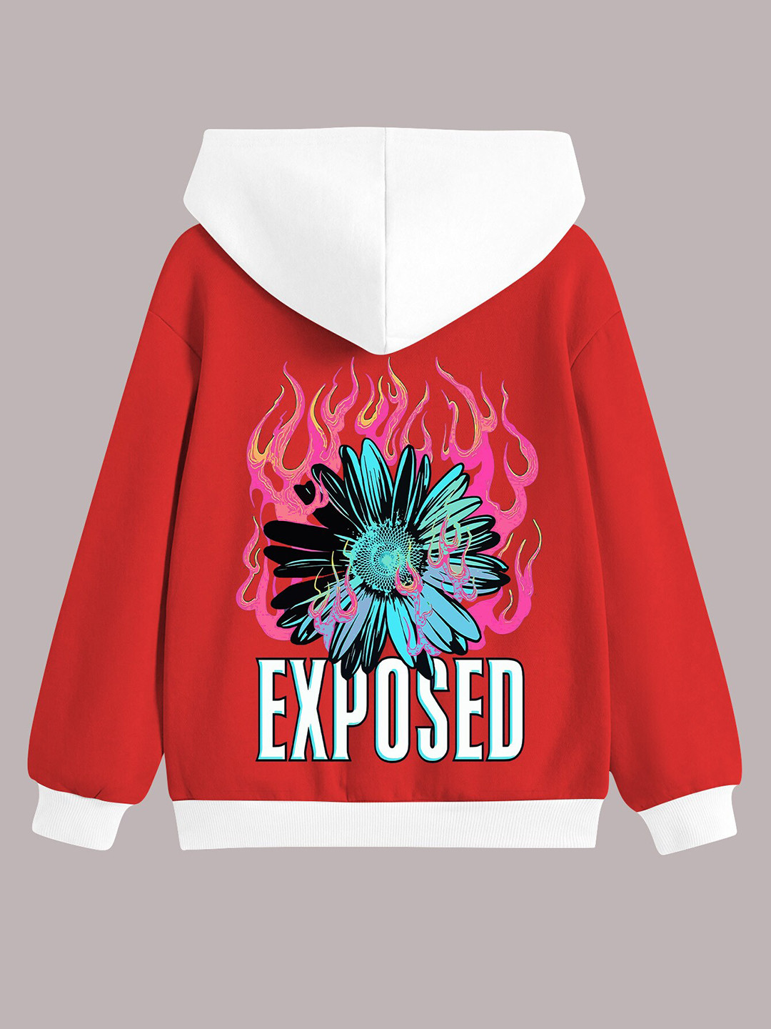 

BAESD Boys Printed Fleece Hooded Sweatshirt, Red