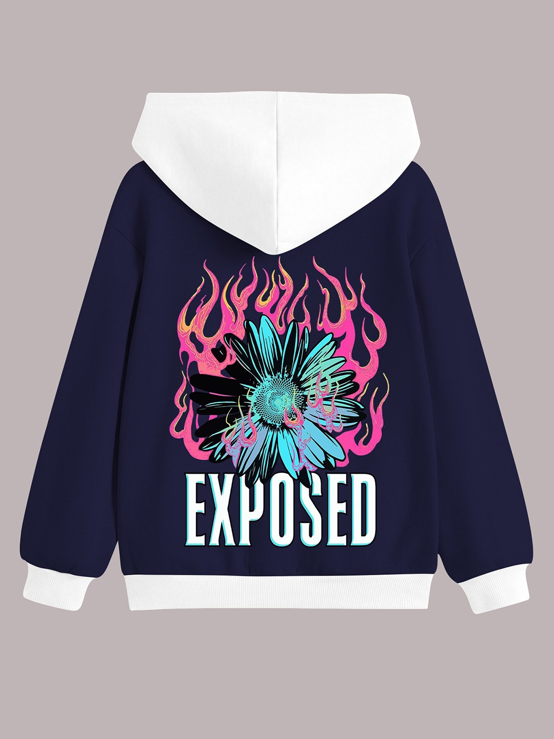 

BAESD Boys Graphic Printed Hooded Long Sleeves Fleece Pullover Sweatshirt, Navy blue
