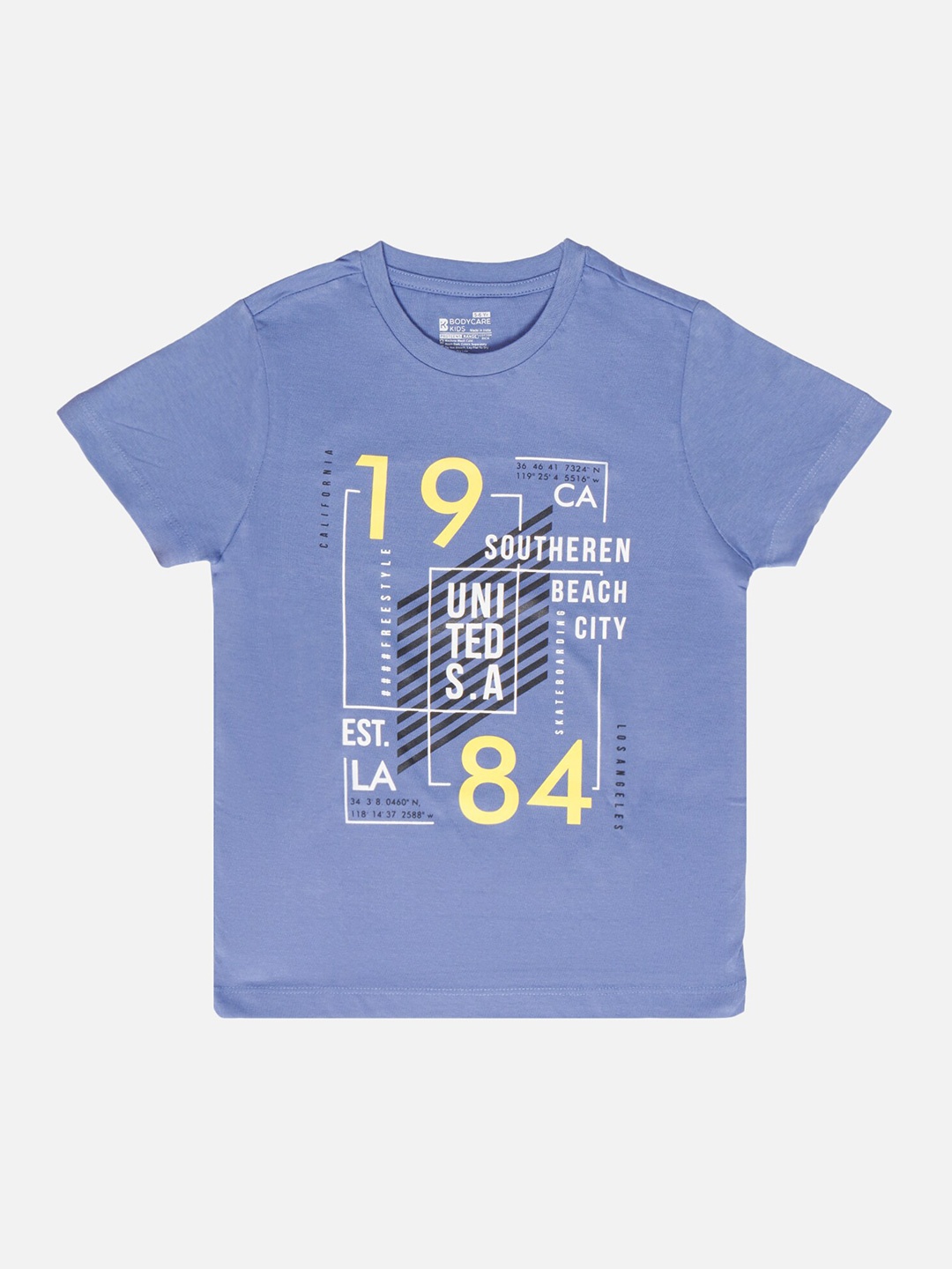 

Bodycare Boys Typography Printed Cotton T-shirt, Lavender