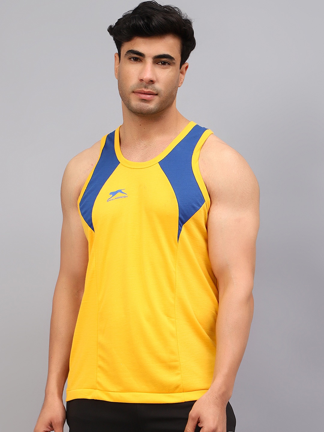 

Shiv Naresh Pack Of 2 Colourblocked Innerwear Vests 208_Yellow/Royal_Vest