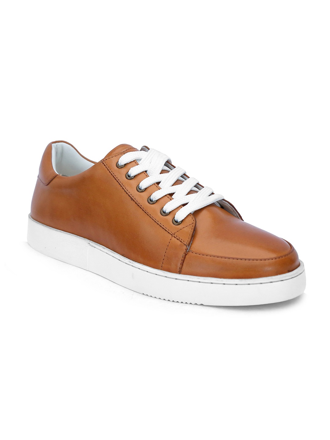 

mccoy Men Massage Footbed Leather Sneakers, Brown