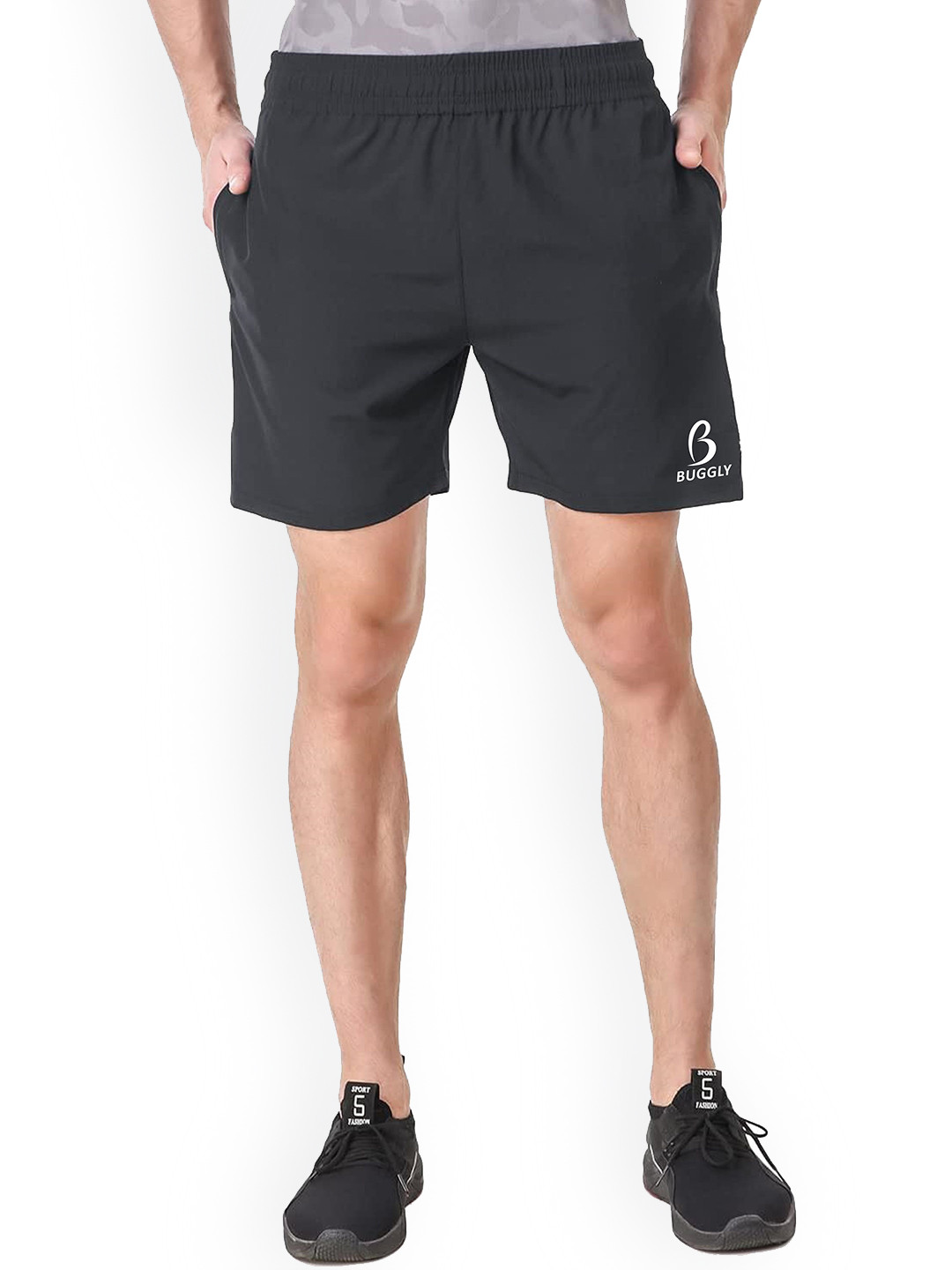 

BAESD Men Pure Cotton Sports Shorts, Grey