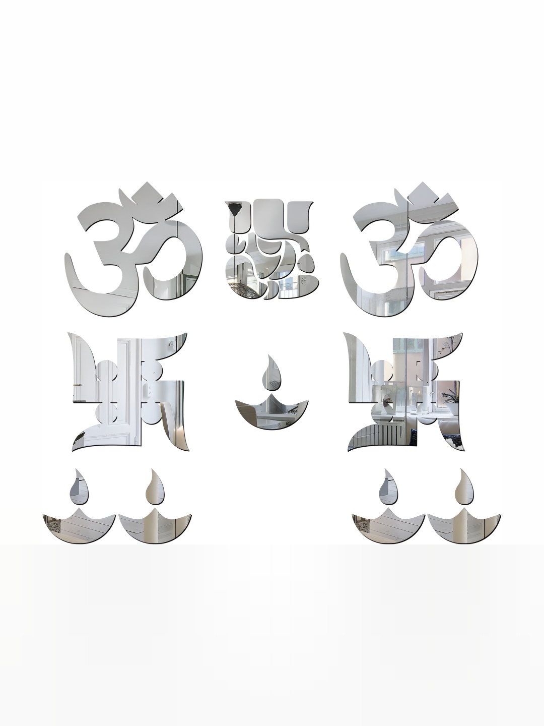 

Wall1ders 10 Pieces Grey Acrylic Wall Stickers