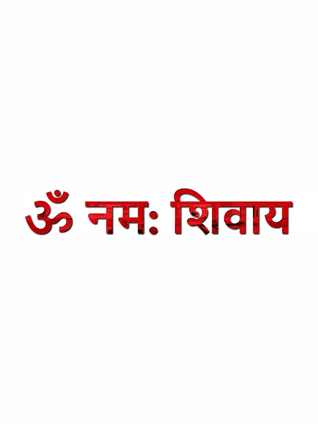 

Wall1ders Red Om Namah Shivay Mirror Wall Sticker
