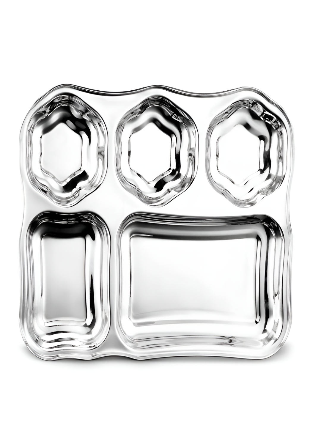 

Classic Essentials Silver-Toned Stainless Steel Glossy Plates