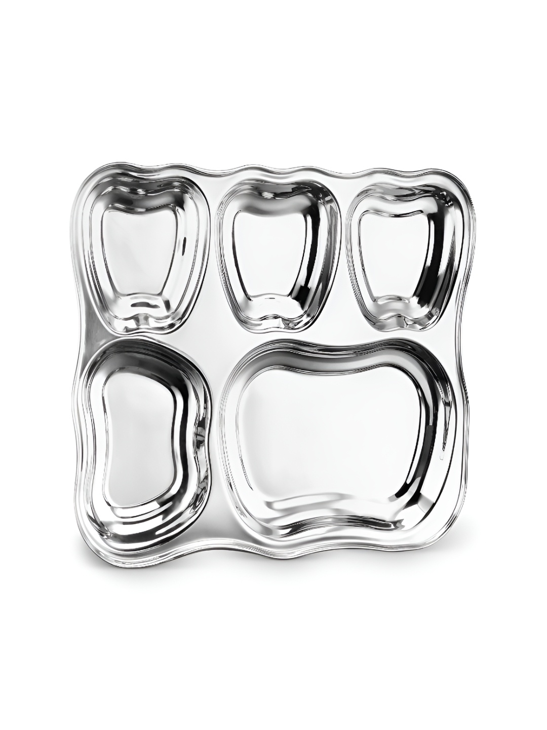 

Classic Essentials Silver-Toned Stainless Steel Glossy Plates