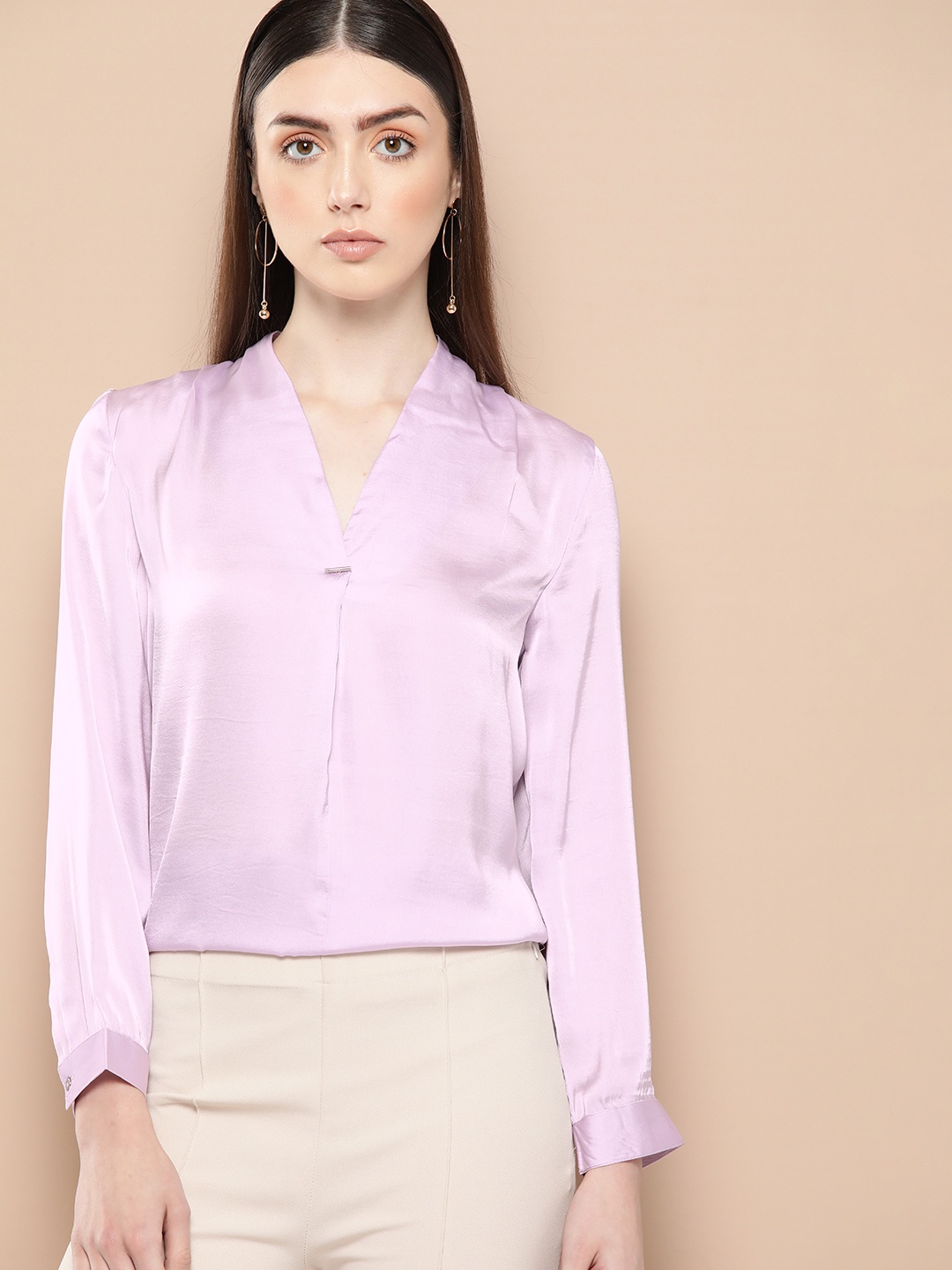 

her by invictus Shirt Style Top, Lavender