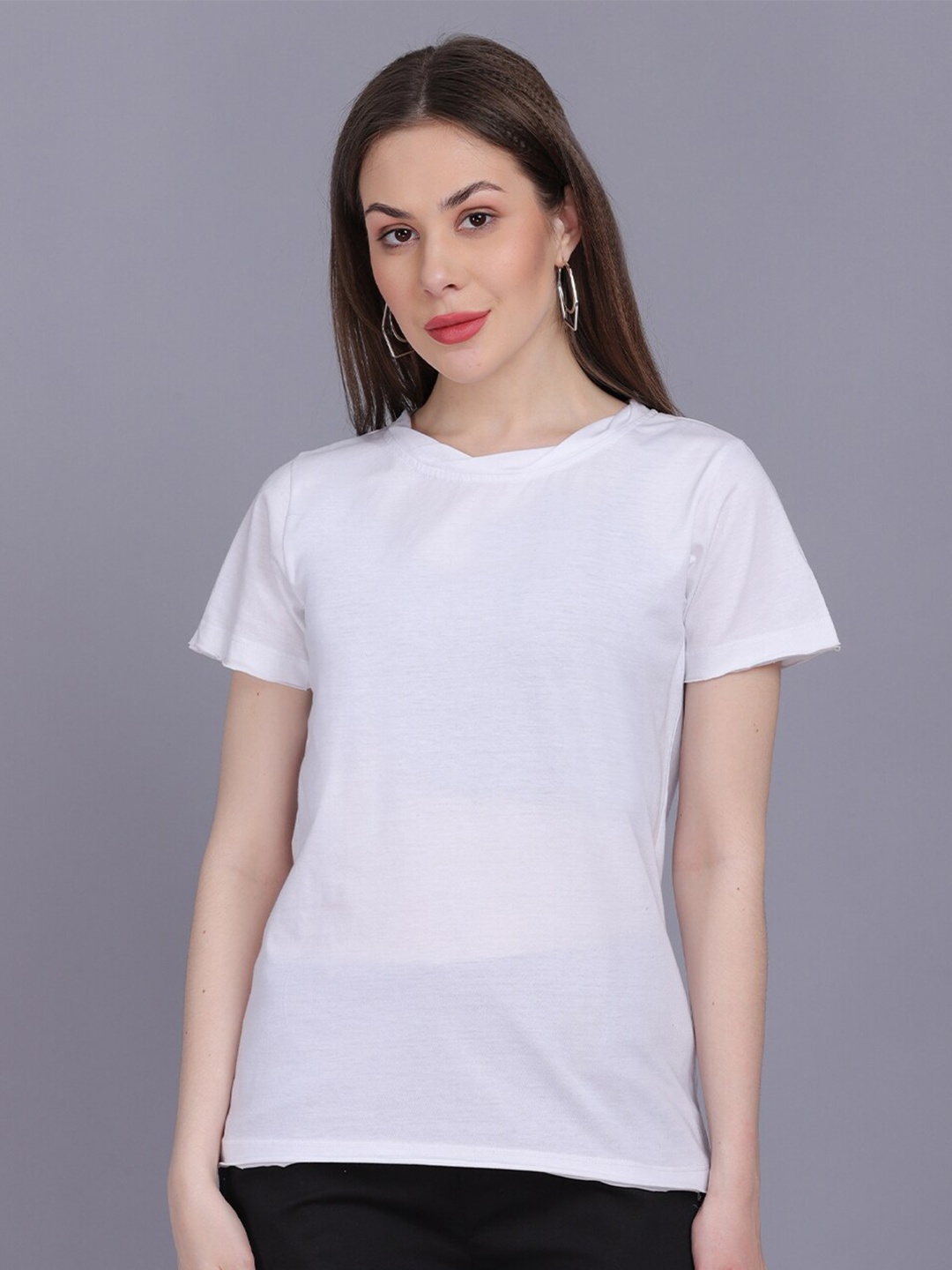 

BAESD Round Neck Cotton Tshirt, White