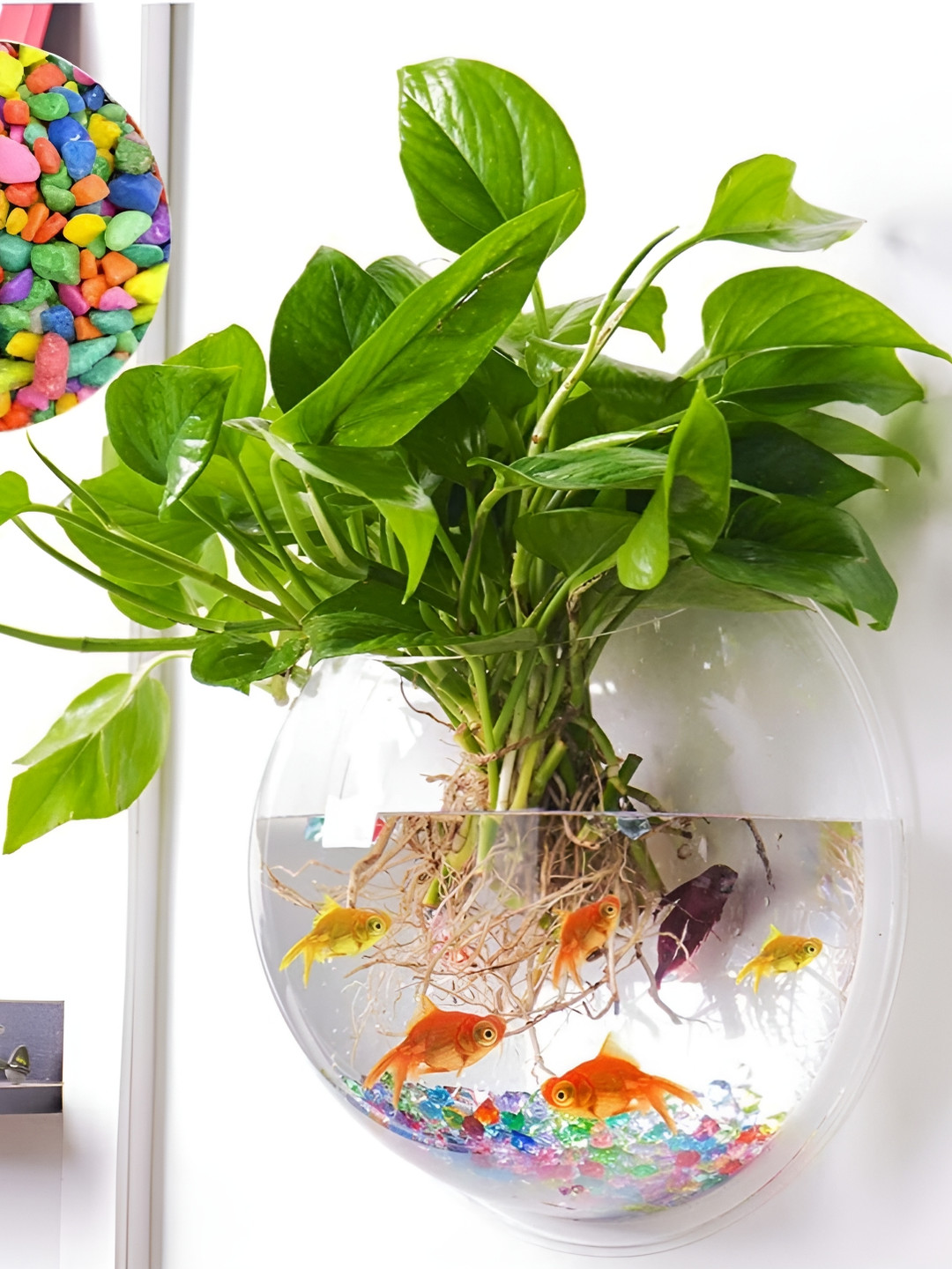 

VAYINATO White Mounted Hanging Bowl Wall Decor