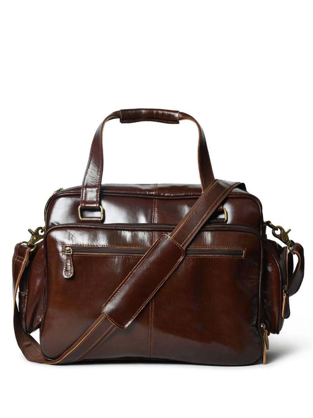 

MaheTri Men Leather 15 Inch Laptop Bag, Brown