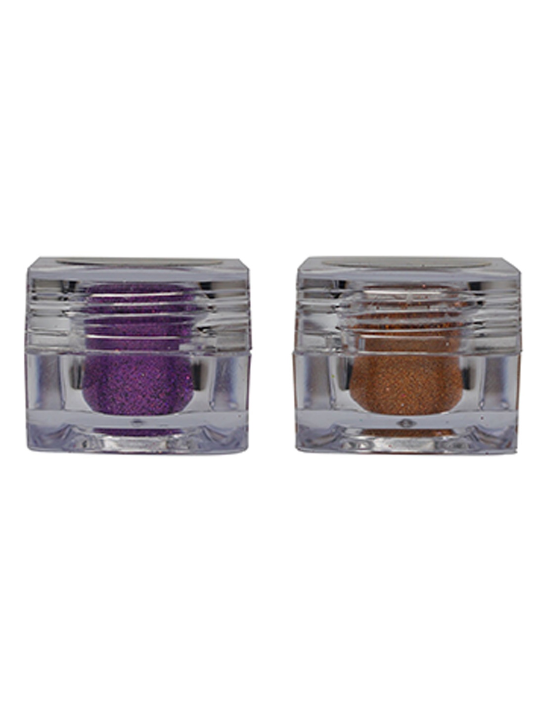 

Veoni BELLE Holographic HD 2-Pcs Glitter Eyeshadow - 5g Each - Violet Purple & Orange, Multi