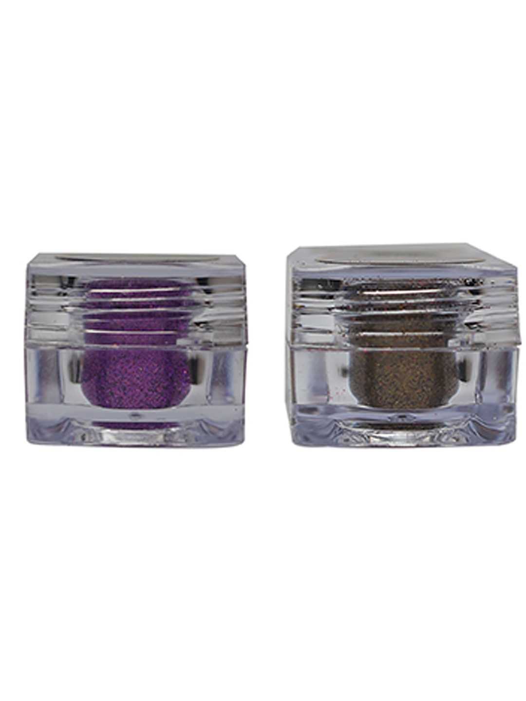 

Veoni BELLE Holographic HD 2-Pcs Glitter Eyeshadow - 5g Each- Violet Purple & Antique Gold, Multi