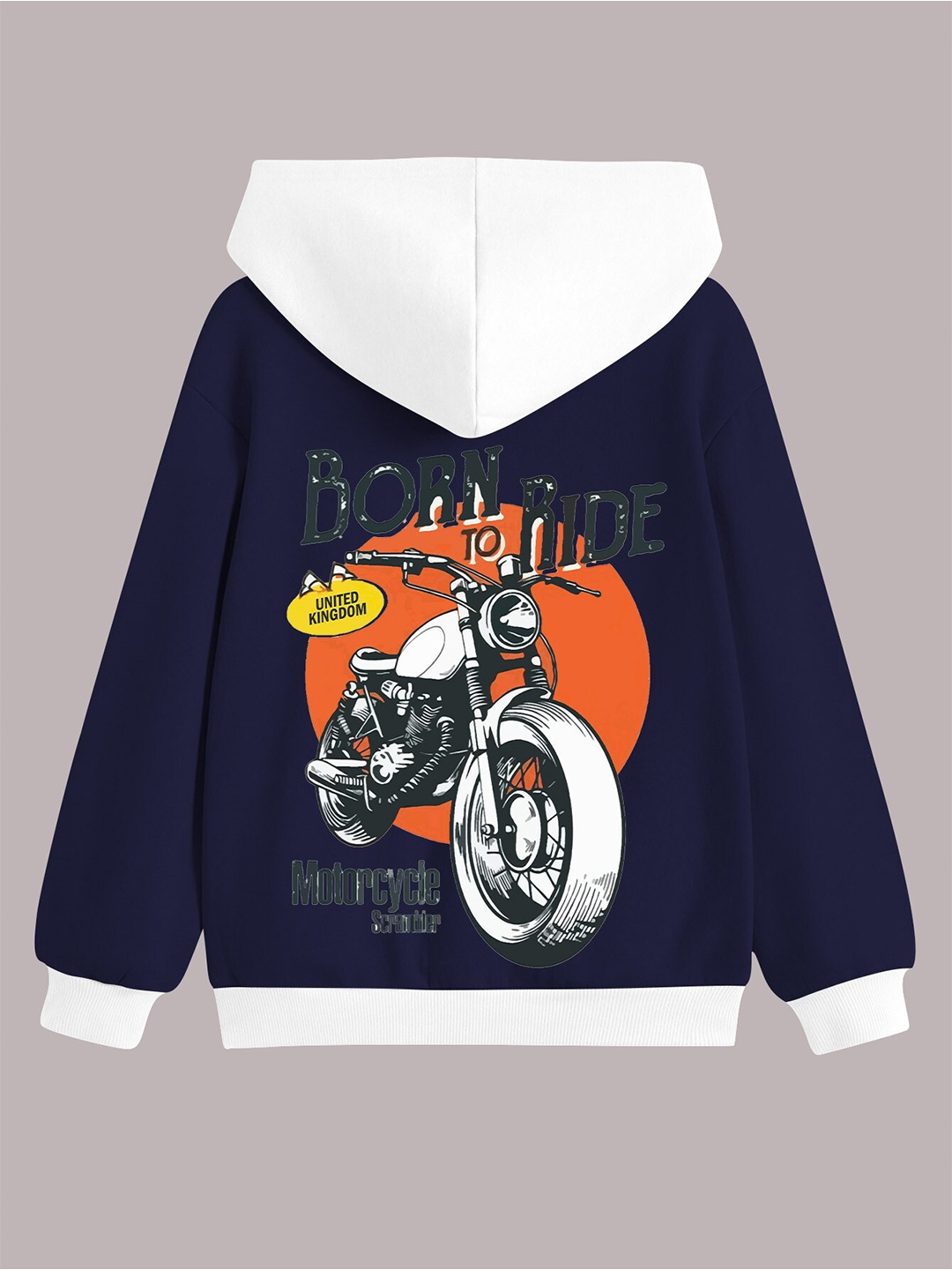 

BAESD Boys Graphic Printed Hooded Fleece Pullover Sweatshirt, Navy blue