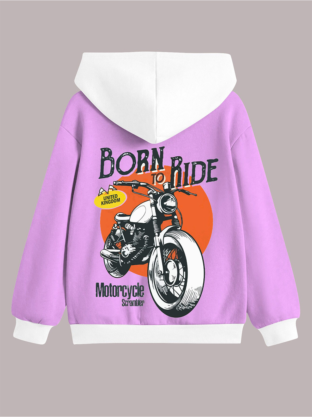 

BAESD Boys Graphic Printed Hooded Fleece Pullover Sweatshirt, Lavender