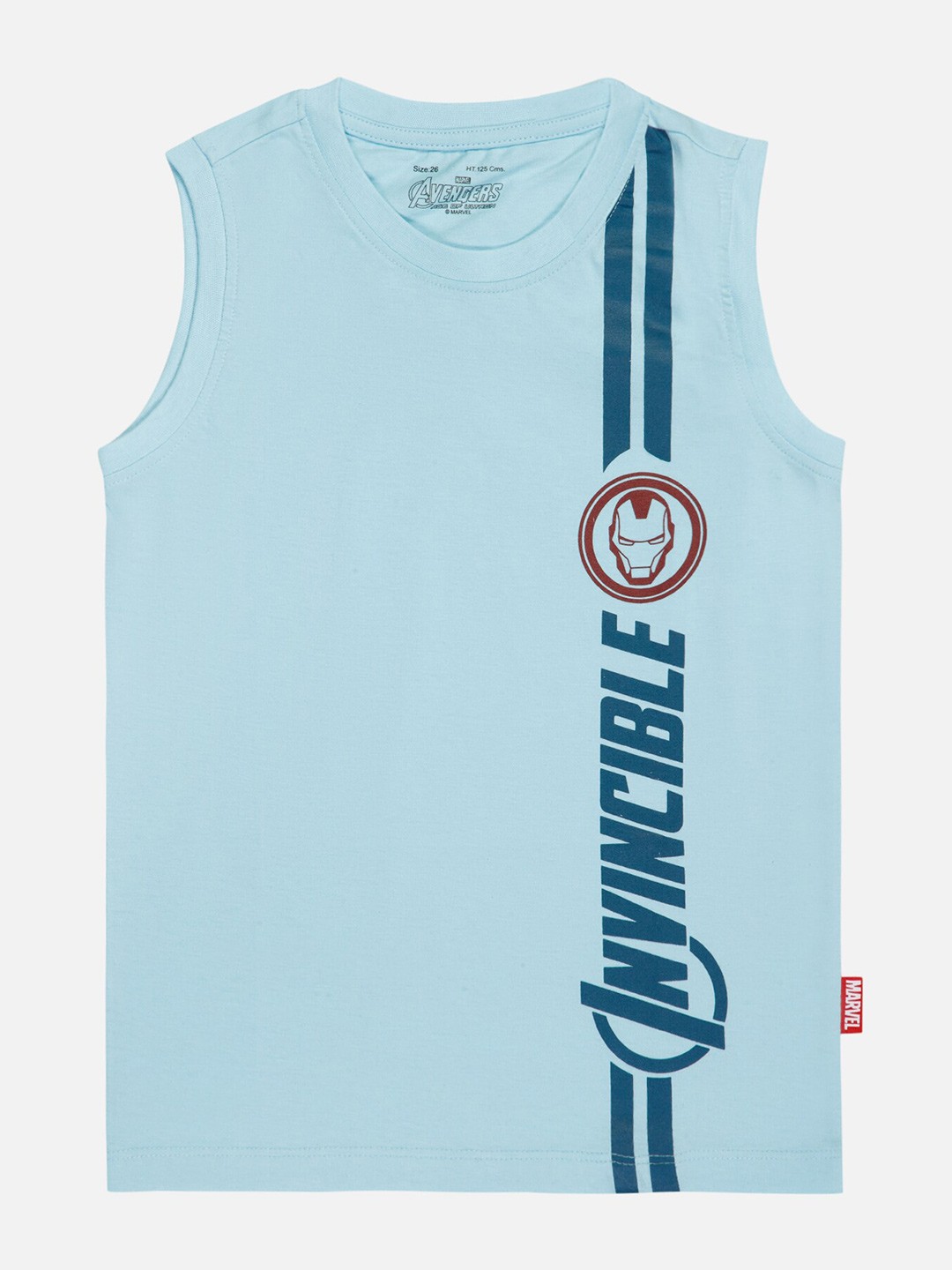 

Bodycare Boys Avengera Printed Sleeveless Cotton T-shirt, Blue