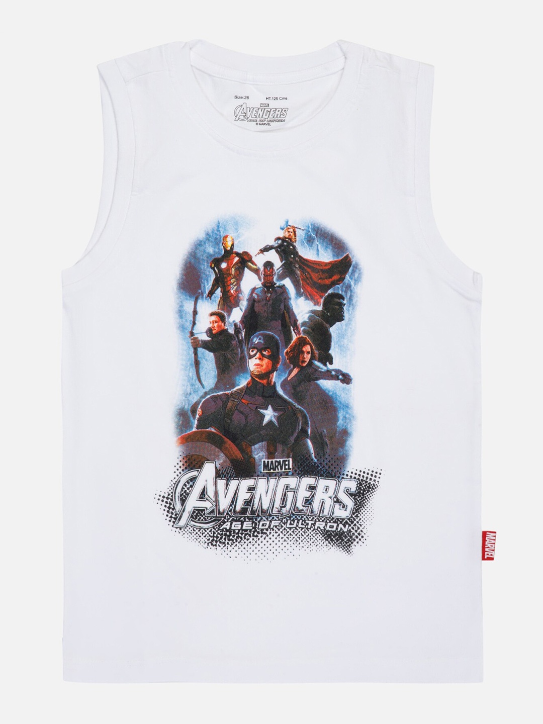 

Bodycare Boys Round Neck Avengers Printed T-shirt, White