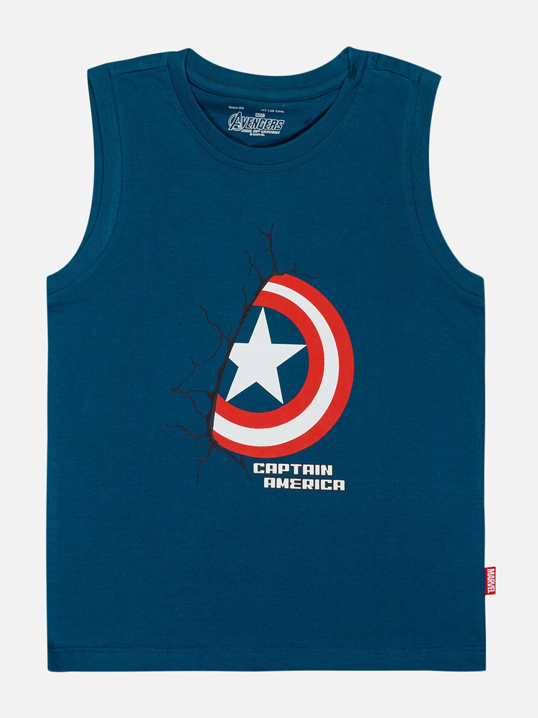 

Bodycare Boys Avengers Printed Sleeveless Cotton T-shirt, Blue