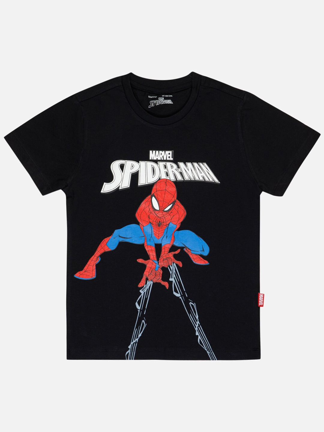 

Bodycare Boys Spiderman Printed Cotton T-shirt, Black