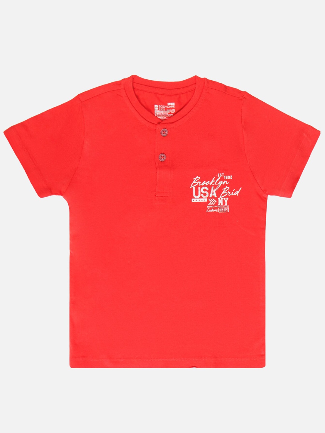 

Bodycare Boys Round Neck Cotton T-shirt, Red