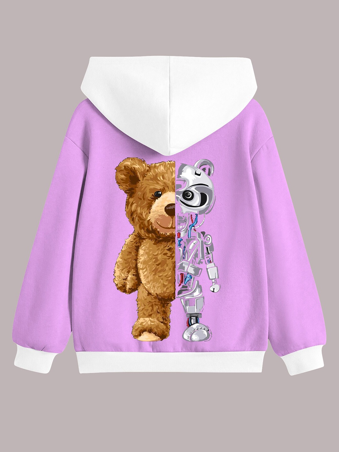 

BAESD Boys Graphic Printed Hooded Fleece Pullover Sweatshirt, Lavender