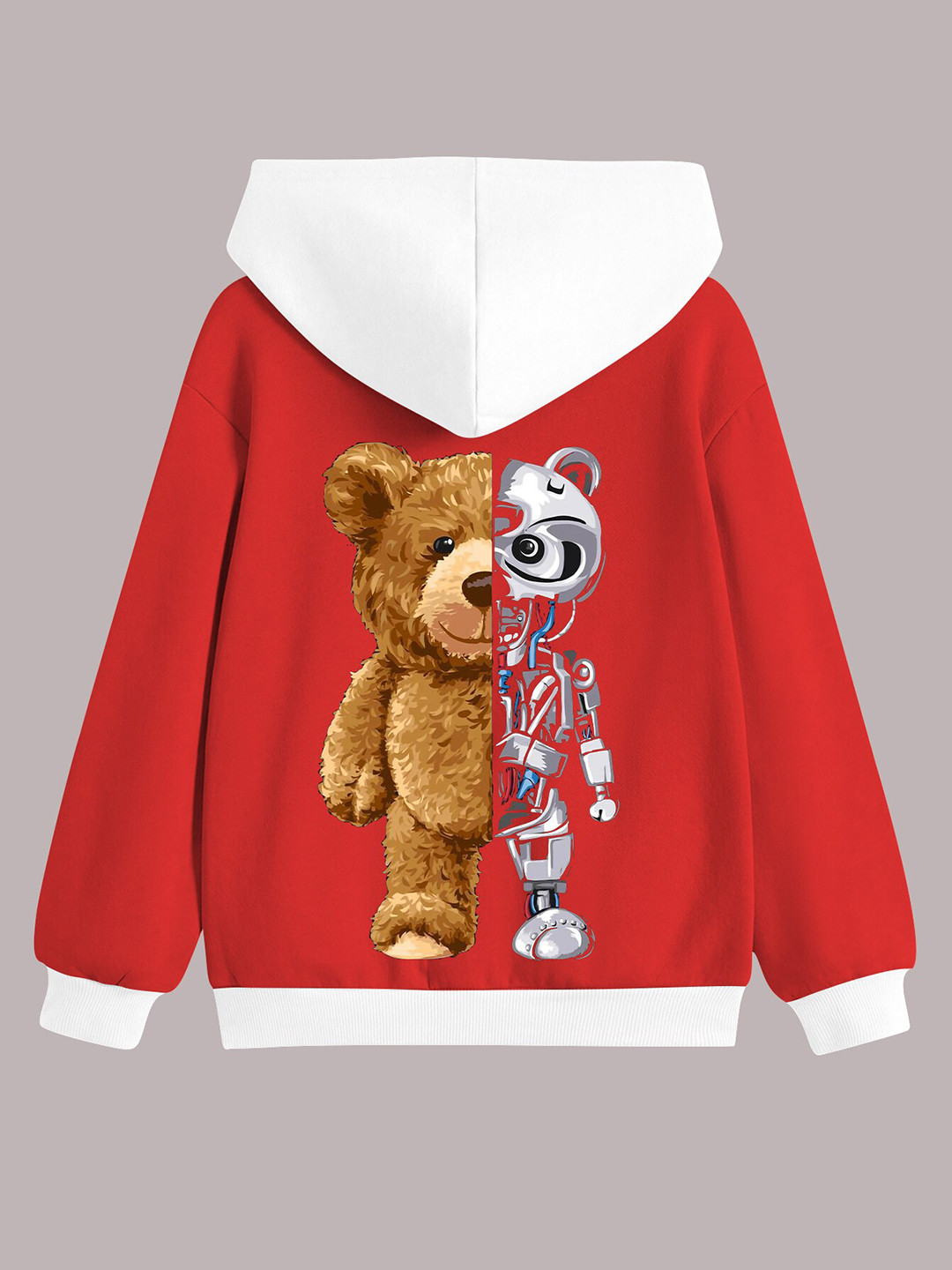 

BAESD Boys Graphic Printed Hooded Fleece Pullover Sweatshirt, Red