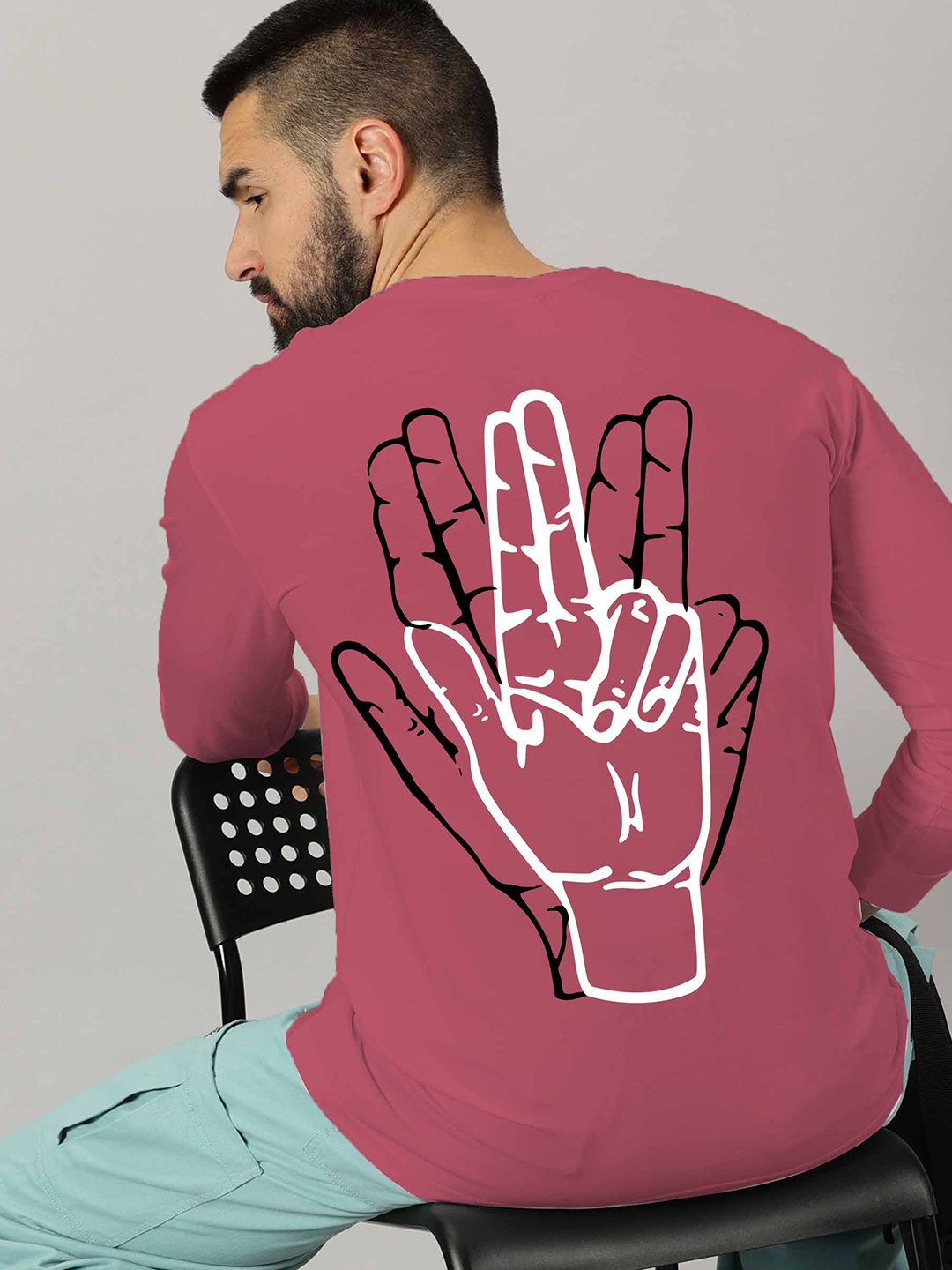 

AUSK Graphic Printed Cotton Round Neck T-shirt, Peach